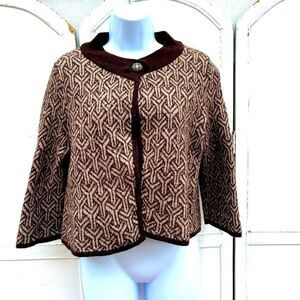 *** Heather B Petite 100% Wool Swing Coat Blazer (i021)